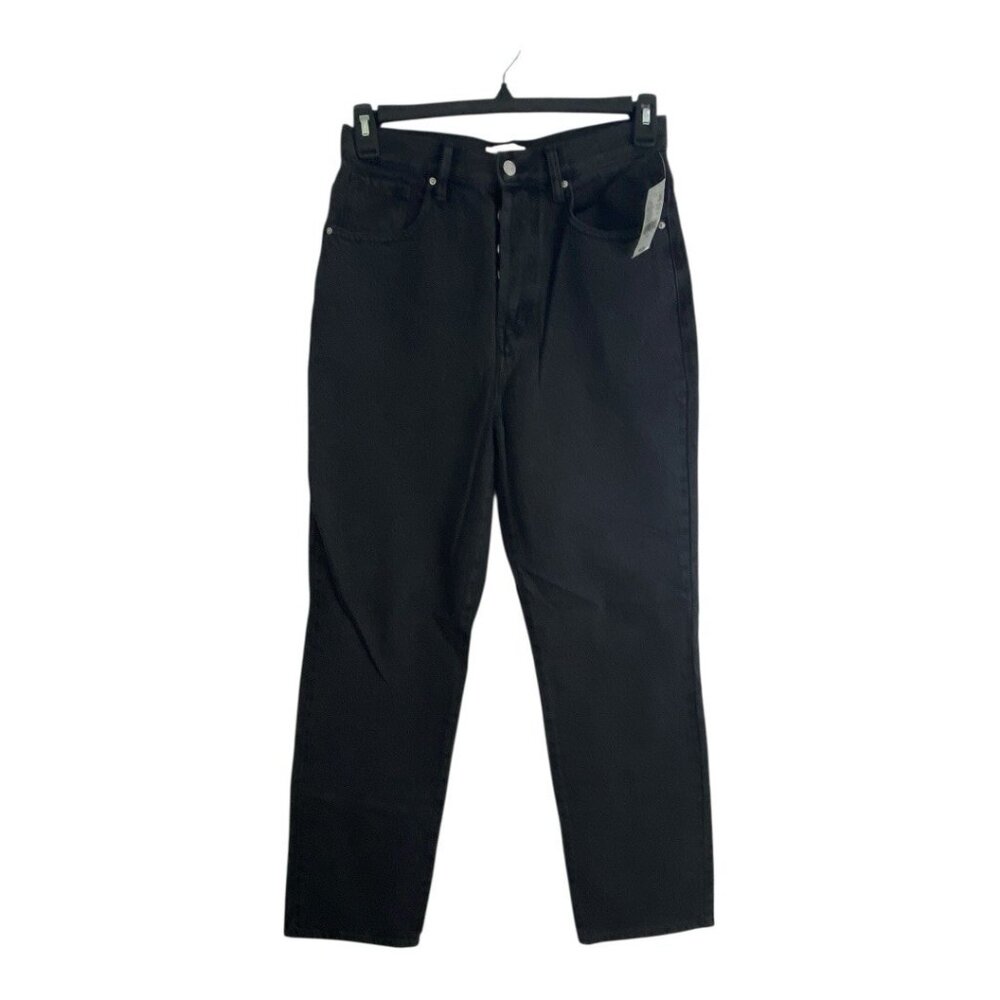 Pacsun Womens Jeans Adult Size 28 Dad Jean Black Button Fly High Rise NEW